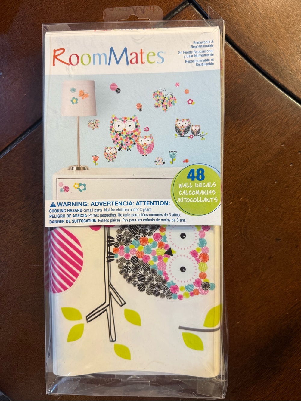 RoomMates Colorful Floral Owl Wall Decals